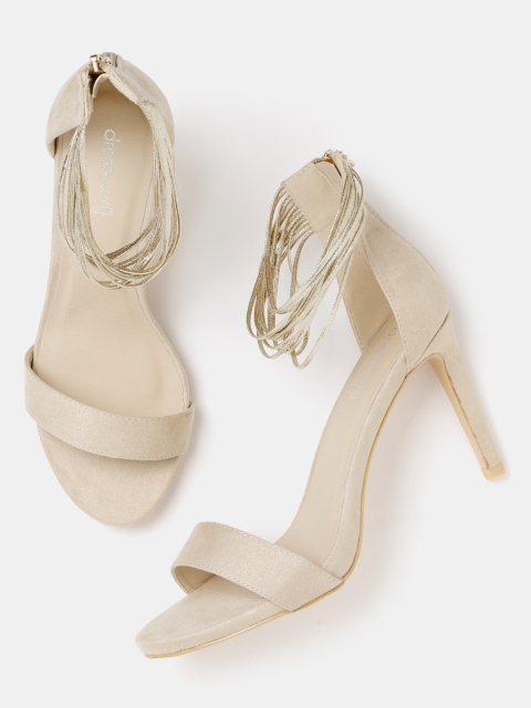

DressBerry Women Beige Solid Heels