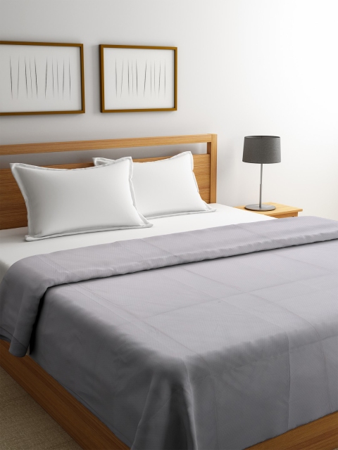 

Portico New York Grey Checked AC Room 150 GSM Double Bed Comforter
