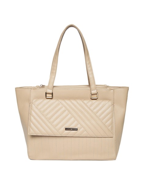 

Addons Beige Quilted Shoulder Bag