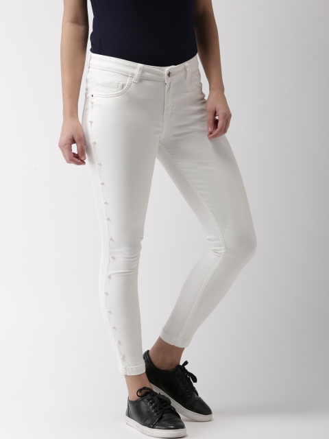 

Bossini Women White Slim Fit Mid-Rise Clean Look Stretchable Jeans