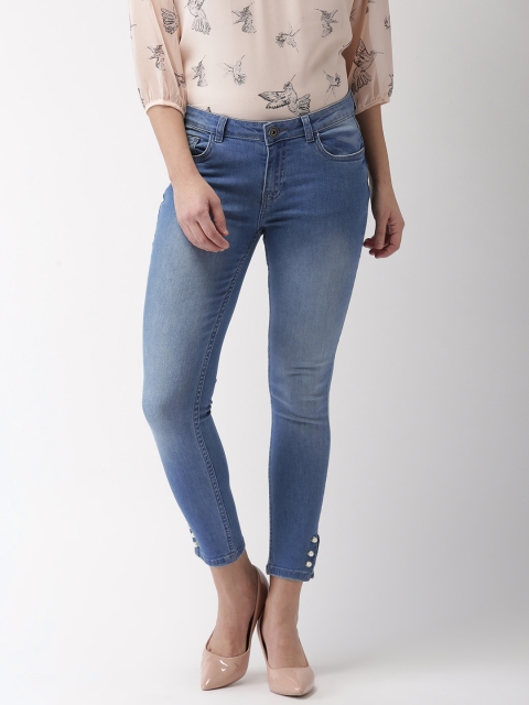 

Bossini Women Blue Slim Fit Mid-Rise Clean Look Stretchable Cropped Jeans