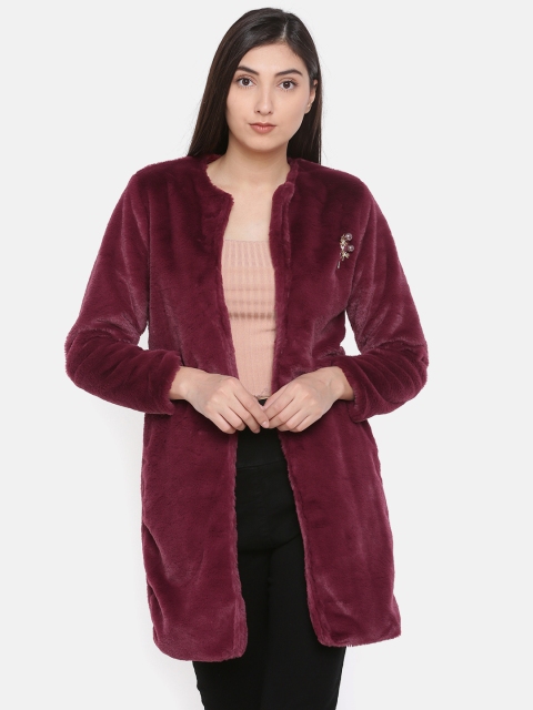 

CODE by Lifestyle Women Burgundy Solid Tailored Jacket