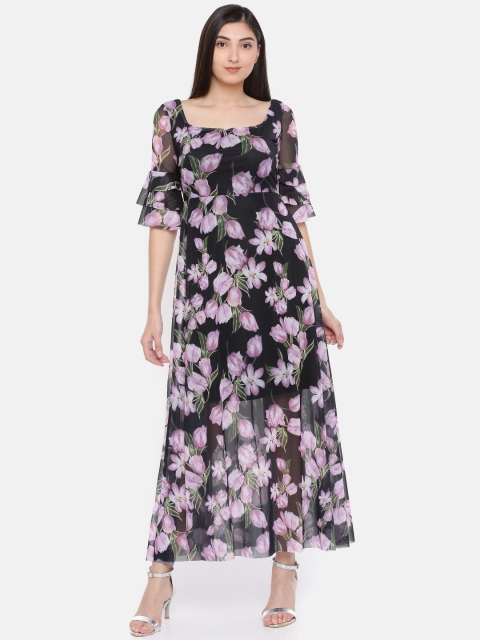 

CODE by Lifestyle Women Black Printed Maxi Dress