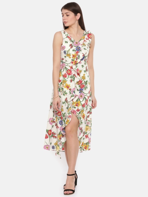 

CODE by Lifestyle Women Off-White Printed Fit and Flare Dress