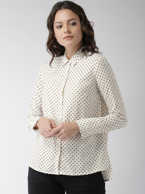 

Bossini Women Off-White Regular Fit Printed Casual Shirt