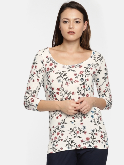 

CODE by Lifestyle Women White Printed Top