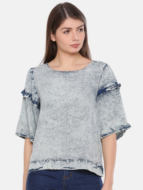 

Fame Forever by Lifestyle Women Blue Dyed Top