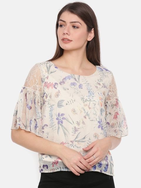 

CODE by Lifestyle Women Off-White Printed Top