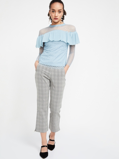 

CODE by Lifestyle Women Blue Lace Top