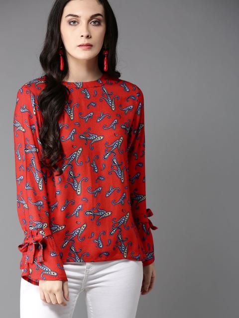 

Moda Rapido Women Red Printed Top