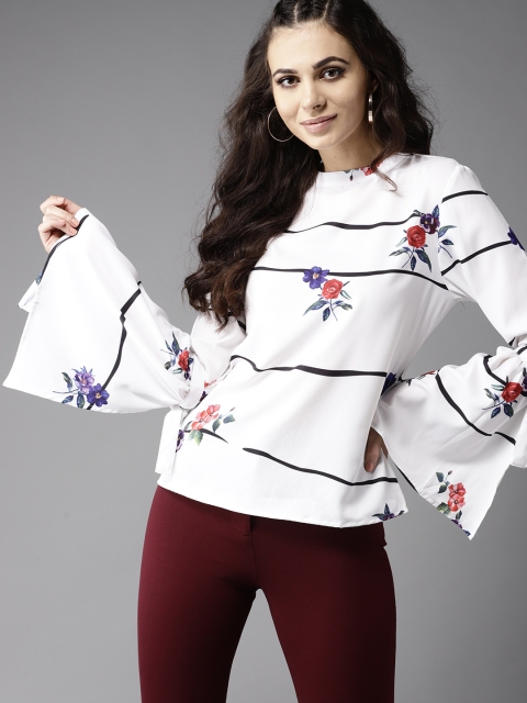 

Moda Rapido Women White Printed Top