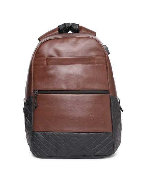 

F Gear Unisex Brown & Black Colourblocked Backpack