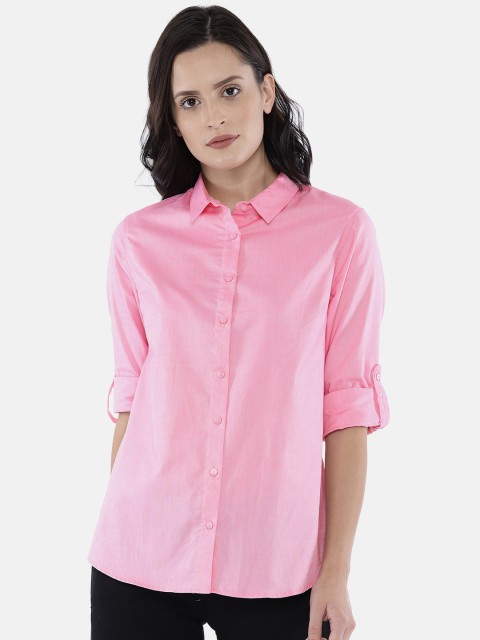 

Allen Solly Woman Pink Regular Fit Solid Formal Shirt