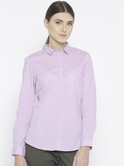 

Allen Solly Woman Lavender Regular Fit Solid Formal Shirt