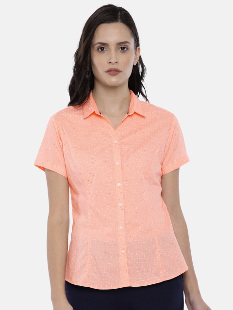 

Allen Solly Woman Pink Regular Fit Printed Formal Shirt
