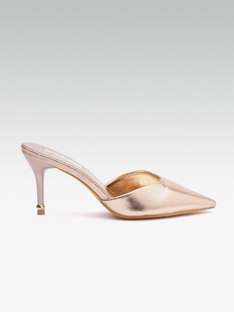 

ELLE Women Rose Gold-Toned Solid Pumps