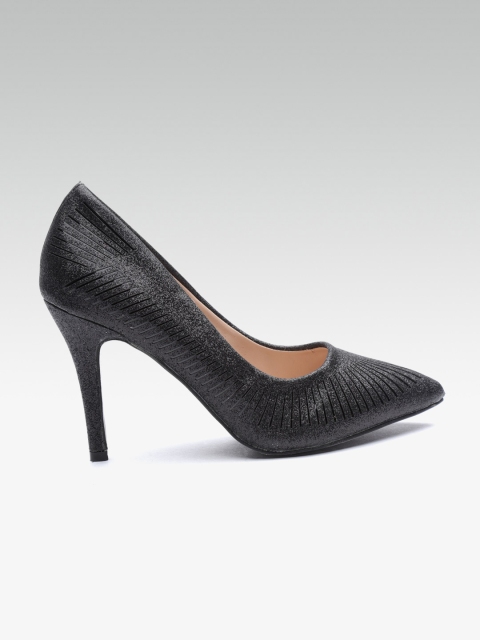 

ELLE Women Black Shimmer Pumps