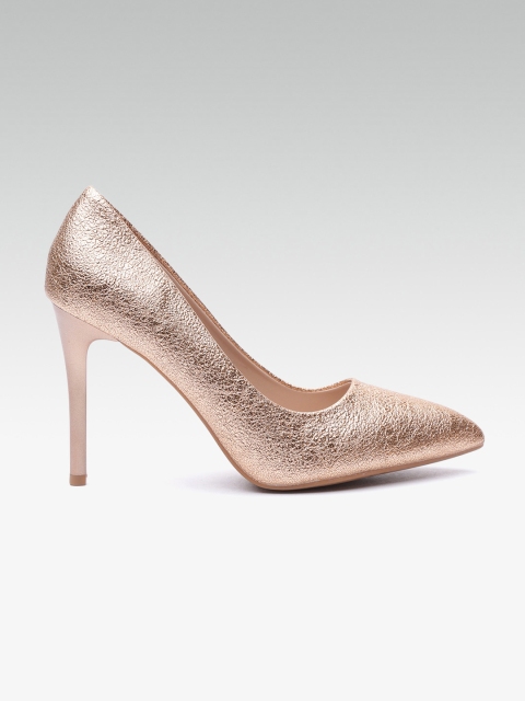 

ELLE Women Rose Gold-Toned Solid Pumps