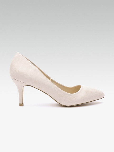 

ELLE Women Peach-Coloured Solid Pumps