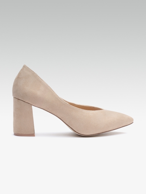 

ELLE Women Beige Solid Pumps