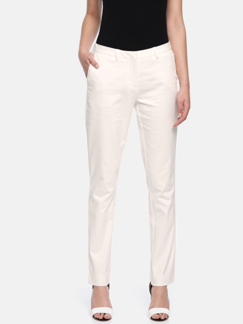 

Allen Solly Woman Off-White Regular Fit Solid Chinos