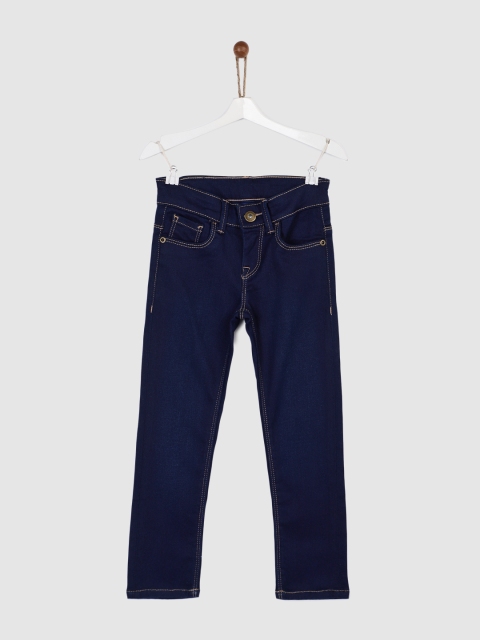 

Yellow Kite Girls Blue Regular Fit Mid-Rise Clean Look Stretchable Jeans