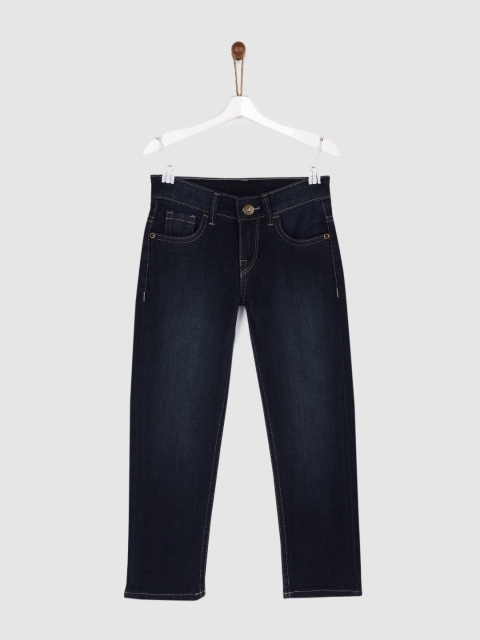 

YK Blue Regular Fit Mid-Rise Clean Look Stretchable Jeans