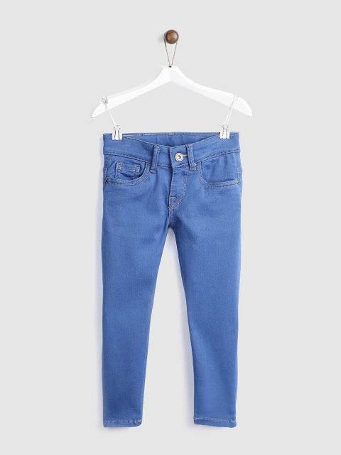

YK Blue Regular Fit Mid-Rise Clean Look Stretchable Jeans