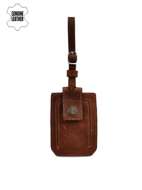 

Eske Coffee Brown Leather Luggage Tag