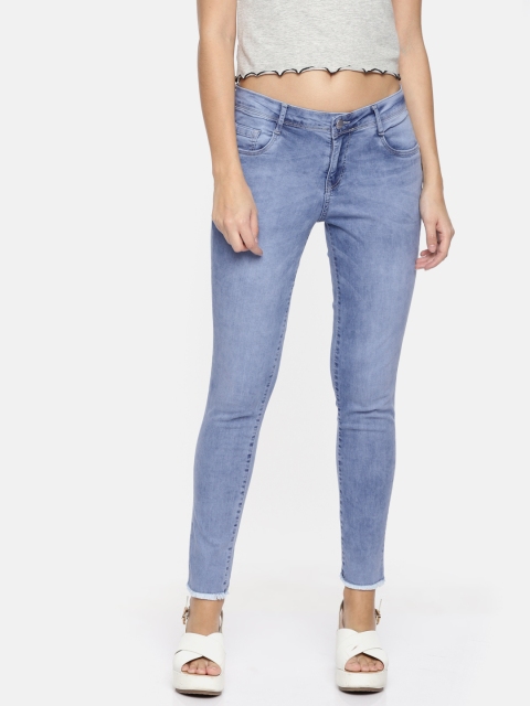 

Kraus Jeans Women K4032 Blue Super Skinny Fit Mid-Rise Clean Look Stretchable Jeans
