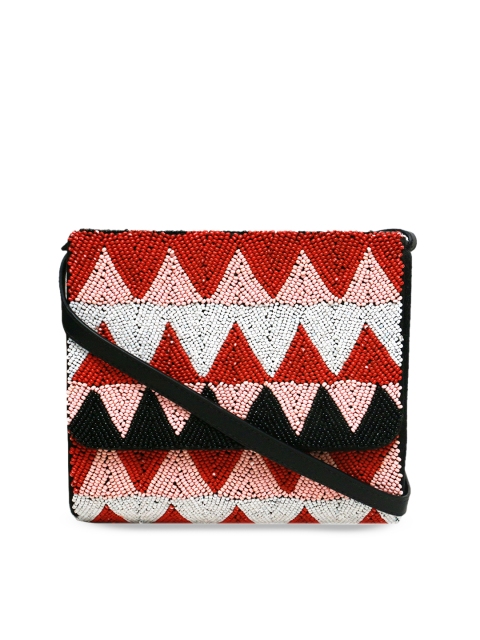 

Diwaah Multicoloured Embellished Box Clutch, Multi