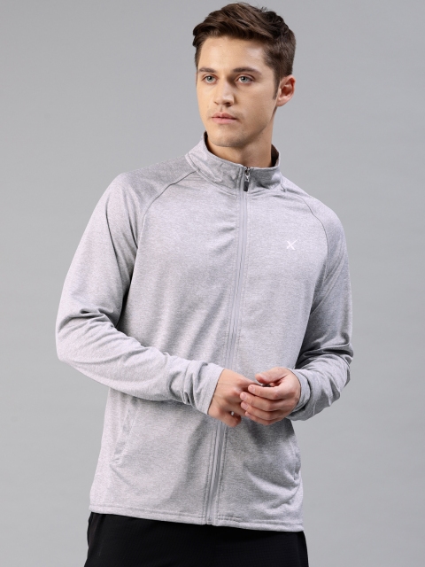 

HRX by Hrithik Roshan Men Grey Solid Rapid dry High Neck Training Jackets