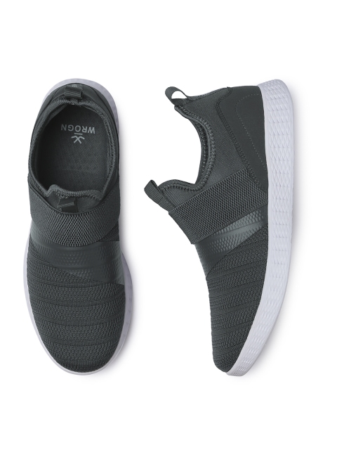 

WROGN Men Grey Slip-On Sneakers