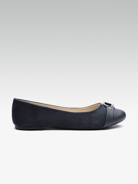

Carlton London Women Navy Blue Solid Ballerinas