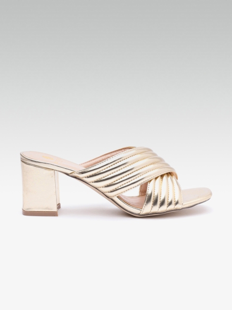 

Carlton London Women Gold-Toned Solid Heels