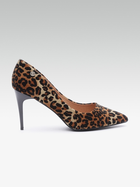 

Carlton London Women Brown & Black Cheetah Print Pumps