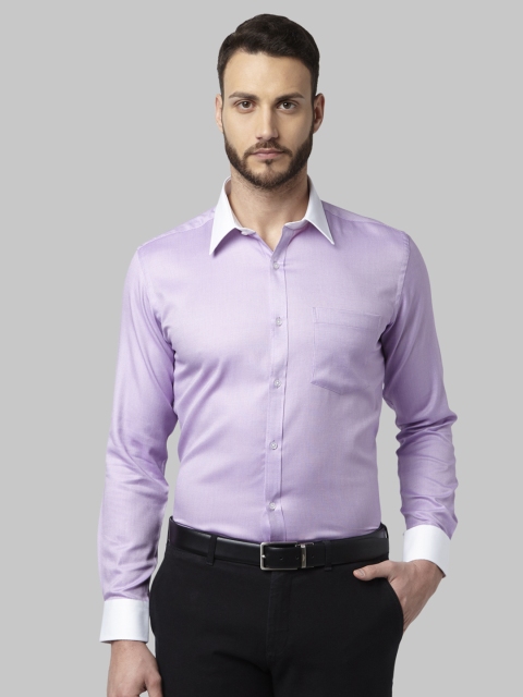

Park Avenue Men Lavender Slim Fit Self Design Semiformal Shirt
