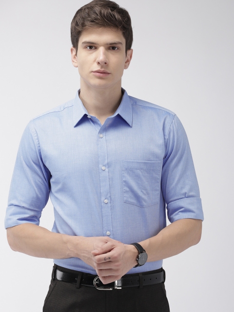 

Park Avenue Men Blue Slim Fit Self Design Formal Shirt