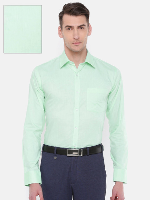 

Park Avenue Men Green Slim Fit Solid Formal Shirt