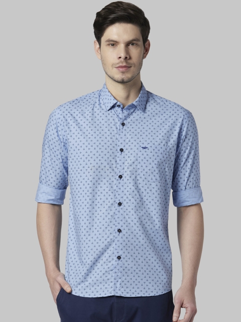 

Park Avenue Men Blue Slim Fit Printed Casual Shirt