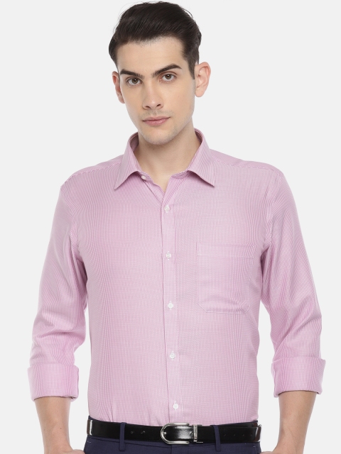 

Raymond Men Pink Custom Regular Fit Self Design Formal Shirt