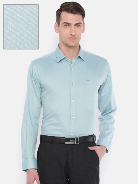 

Park Avenue Men Green Slim Fit Solid Formal Shirt