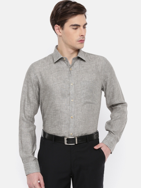 

Raymond Men Grey Melange Contemporary Regular Fit Solid Formal Shirt
