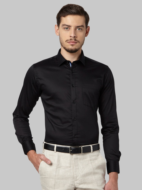 

Park Avenue Men Black Slim Fit Solid Formal Shirt