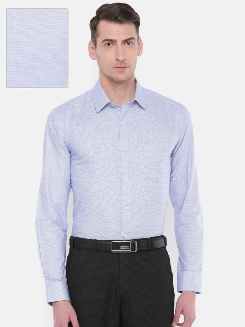 

Park Avenue Men Blue Slim Fit Self Design Formal Shirt