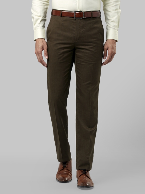 

Raymond Men Brown Regular Fit Solid Formal Trousers