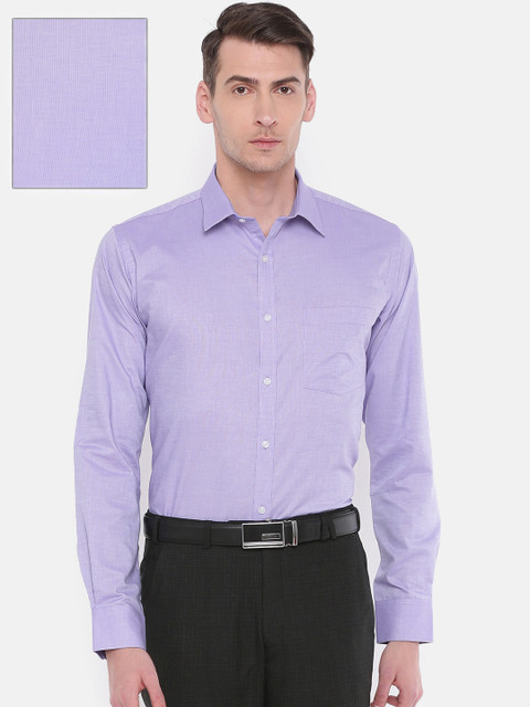 

Park Avenue Men Purple Slim Fit Self Design Formal Shirt