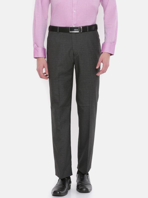 

Park Avenue Men Grey Slim Fit Solid Formal Trousers
