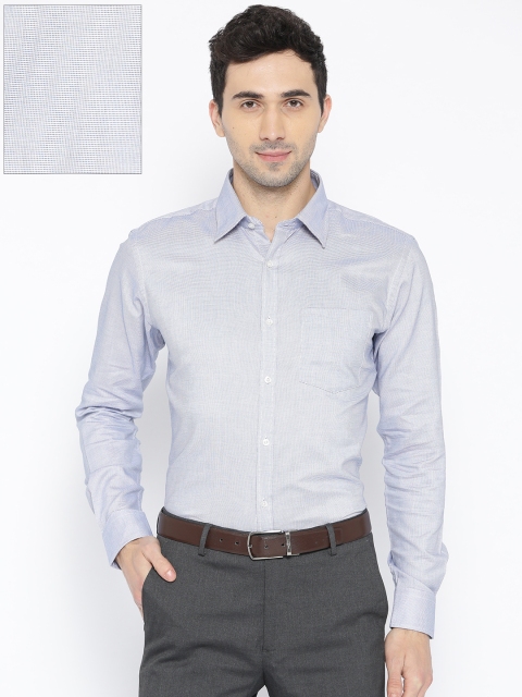 

Park Avenue Men Navy Blue & White Slim Fit Self-Checked Formal Shirt