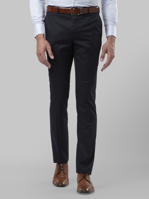 

Raymond Men Navy Blue Slim Fit Solid Formal Trousers